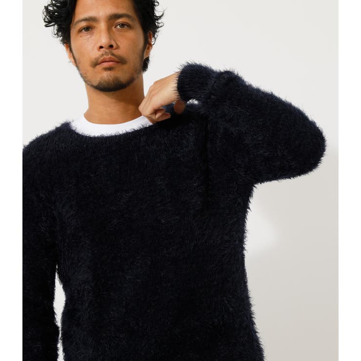 SHAGGY C/N KNIT/シャギークルーネックニット[品番：AZLW0016749