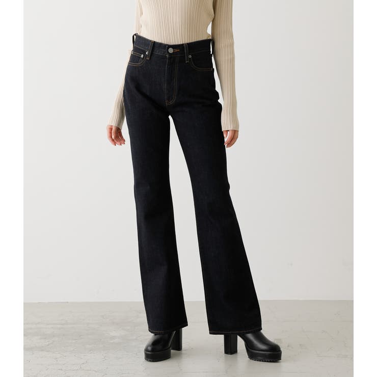 HIGH WAIST DENIM FLARE/ハイウエストデニムフレア | AZUL BY MOUSSY | 詳細画像1 