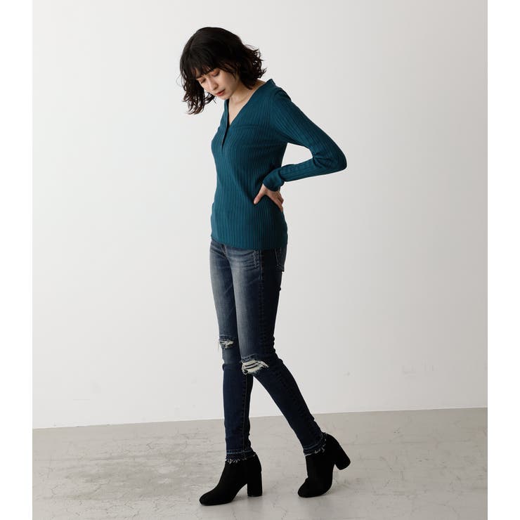 REPAIR DENIM SKINNY/リペアデニムスキニー[品番:AZLW0017697 REPAIR DENIM SKINNY/リペアデニムスキニー[品番:AZLW0017697