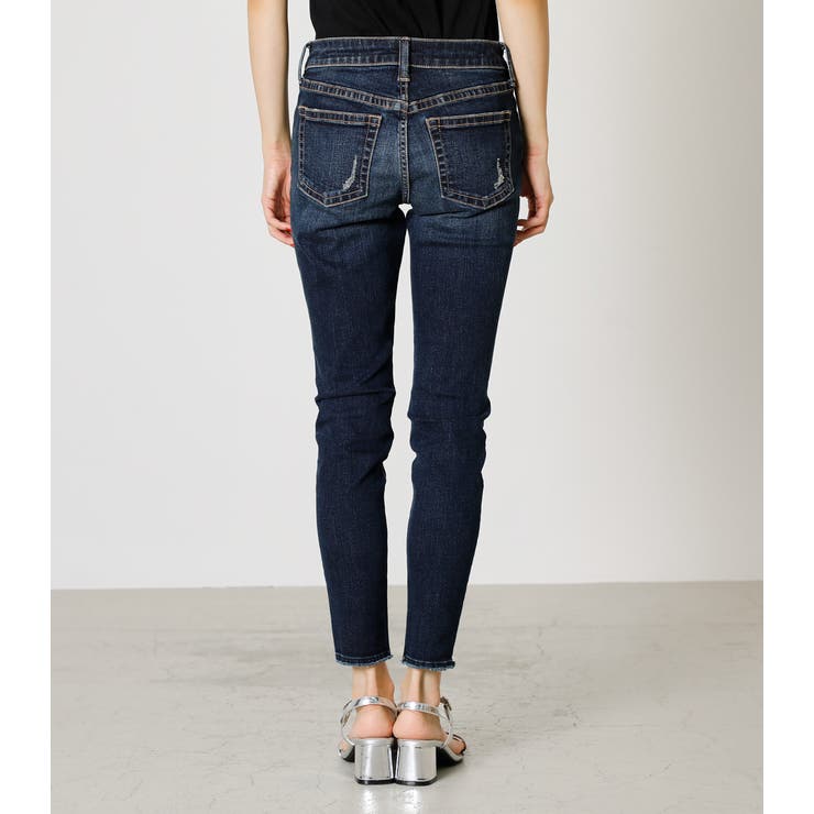 CRASH DENIM SKINNY/クラッシュデニムスキニー[品番：AZLW0017553