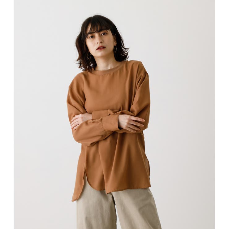 C/N TEE BLOUSE/クルーネックTブラウス[品番：AZLW0017645]｜AZUL BY