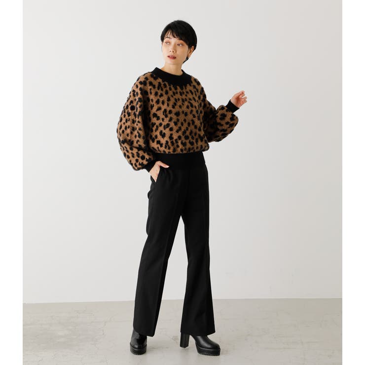 LEOPARD JACQUARD KNIT/レオパードジャガードニット[品番：AZLW0017845]｜AZUL BY  MOUSSY（アズールバイマウジー）のレディースファッション通販｜SHOPLIST（ショップリスト）