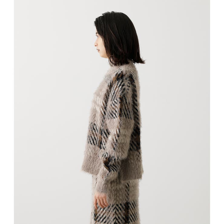 BIG CHECK SHAGGY KNIT/ビッグチェックシャギーニット[品番