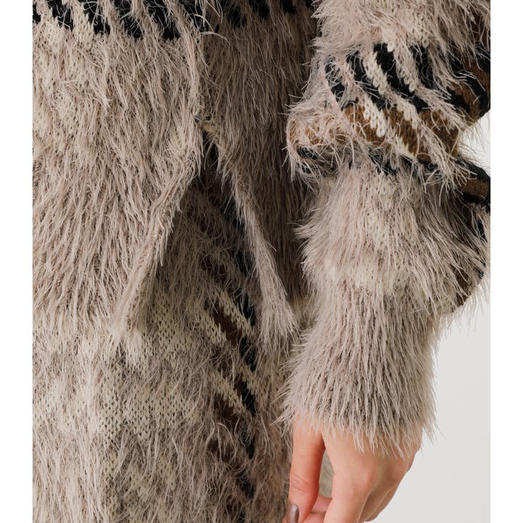 BIG CHECK SHAGGY KNIT/ビッグチェックシャギーニット[品番