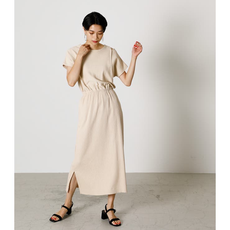 TRIANGLE RIB ONEPIECE/トライアングルリブワンピース[品番