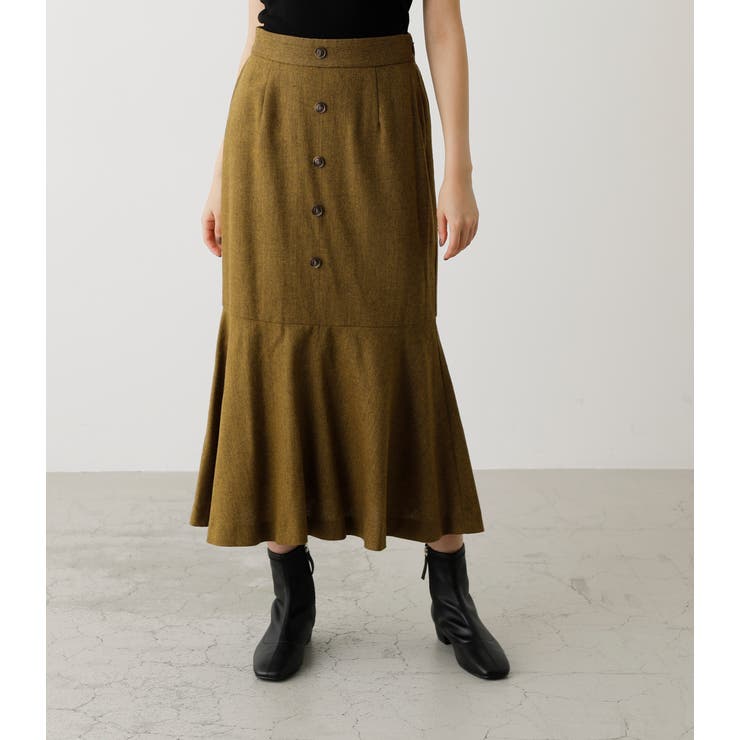 kindame カインダミ ✖️moussyまとめ買い TWEED MARMAID SKIRT/ツイードマーメイドスカート[品番：AZLW0017921