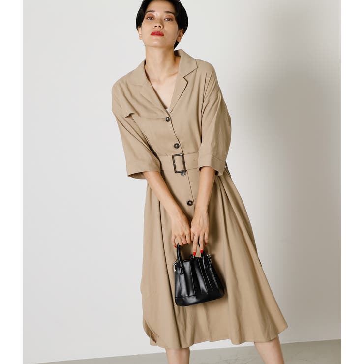 TRENCH LONG SHIRT GOWN/トレンチロングシャツガウン[品番