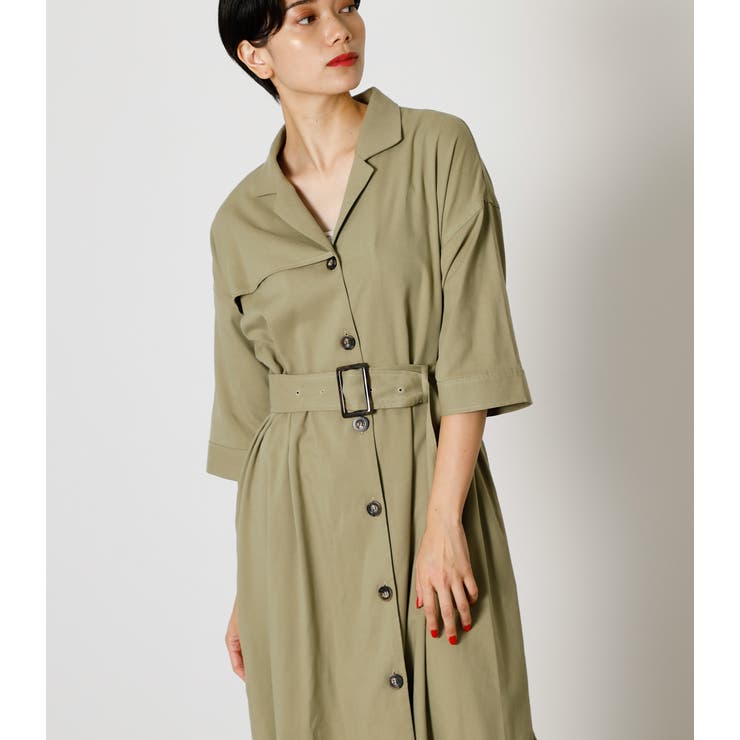 TRENCH LONG SHIRT GOWN/トレンチロングシャツガウン[品番