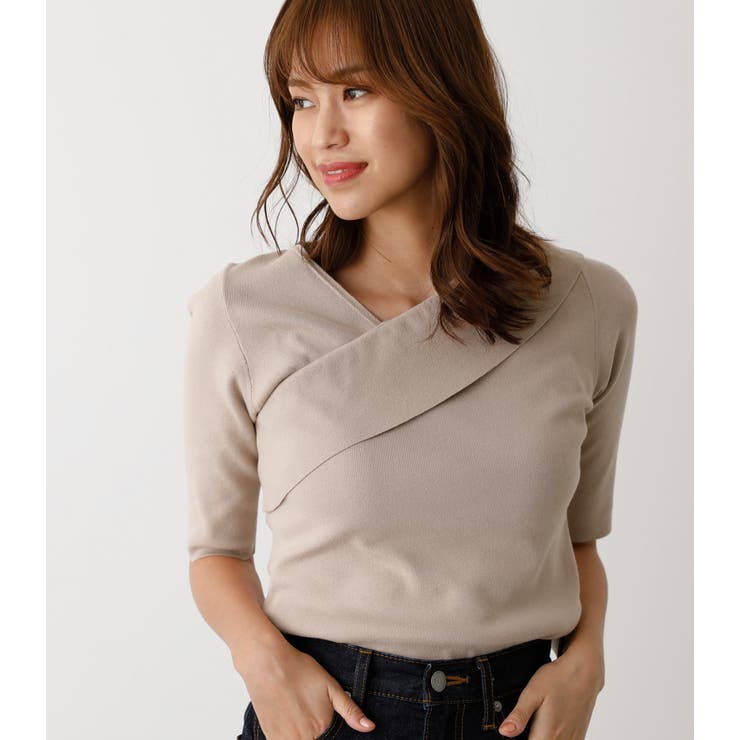 ASYMMETRY CROSS KNIT[品番：AZLW0017662]｜AZUL BY MOUSSY（アズール