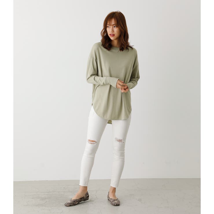 BACK BUTTON LONG T/バックボタンロングTシャツ[品番 BACK BUTTON LONG T/バックボタンロングTシャツ[品番