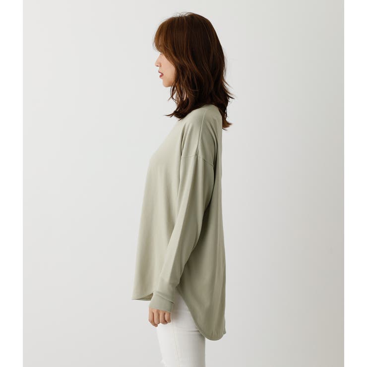BACK BUTTON LONG T/バックボタンロングTシャツ[品番