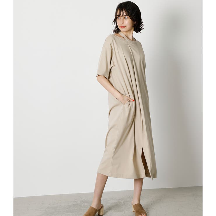 Slit Neck Onepiece スリットネックワンピース 品番 Azlw Azul By Moussy アズール バイマウジー のレディースファッション通販 Shoplist ショップリスト