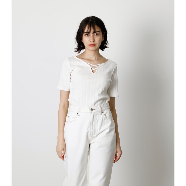 HEART NECK LACE UP TOPS/ハートネック | AZUL BY MOUSSY | 詳細画像11 