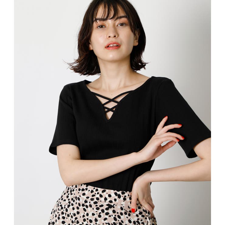 HEART NECK LACE UP TOPS/ハートネック | AZUL BY MOUSSY | 詳細画像12 