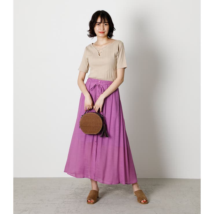 HEART NECK LACE UP TOPS/ハートネック | AZUL BY MOUSSY | 詳細画像3 