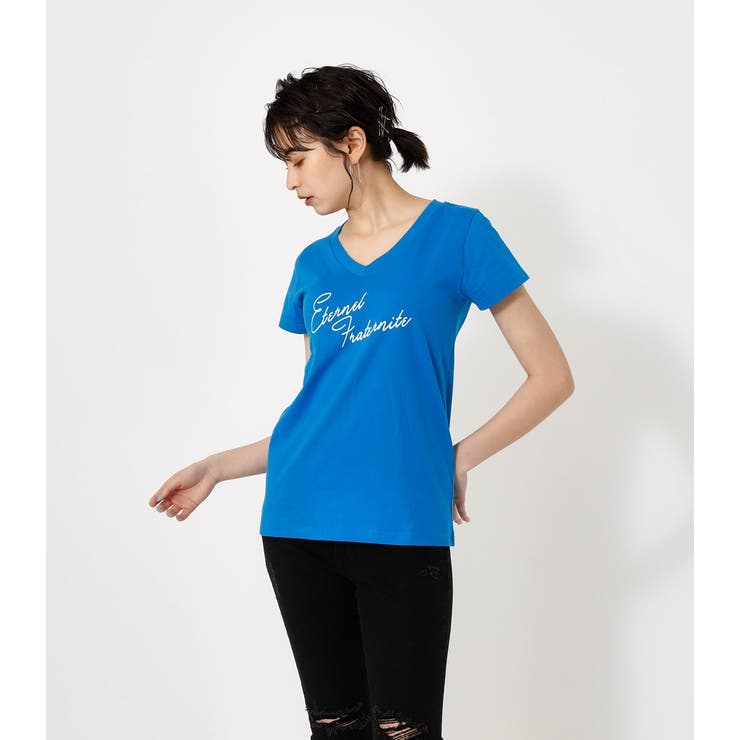 Eternal Vneck Tee エターナルvネックtシャツ 品番 Azlw Azul By Moussy アズール バイマウジー のレディースファッション通販 Shoplist ショップリスト