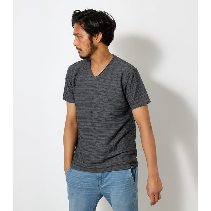 Tack Border V N Tee タックボーダーvネックtシャツ 品番 Azlw Azul By Moussy アズールバイマウジー のメンズファッション通販 Shoplist ショップリスト