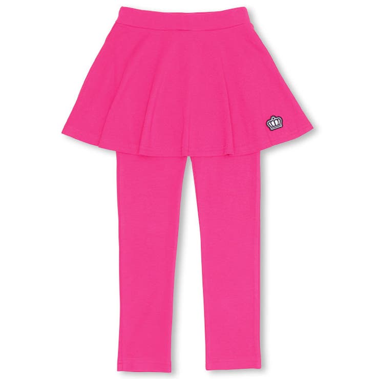 無地/ラズベリー/ロング | スカート付きウルトラストレッチパンツ 6422K | BABYDOLL