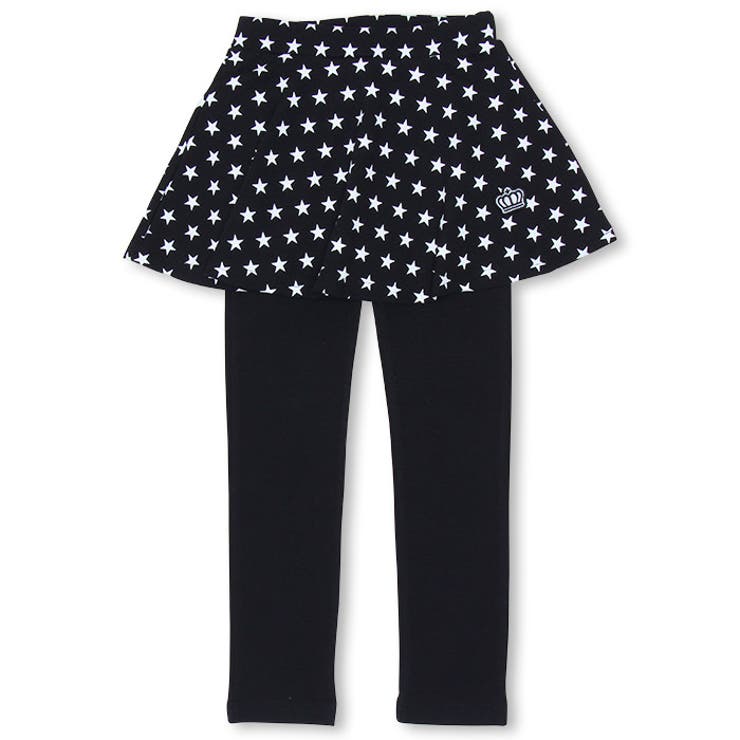 星柄/ブラック/ロング | スカート付きウルトラストレッチパンツ 6422K | BABYDOLL