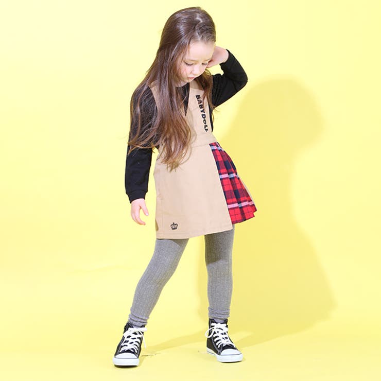 チェック 切替 ジャンパースカート 品番 Bydk0003693 Babydoll ベビードール のキッズファッション通販 Shoplist ショップリスト