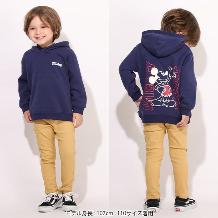 親子お揃い ディズニー 裏起毛 ビックシルエットパーカー 7191K[品番