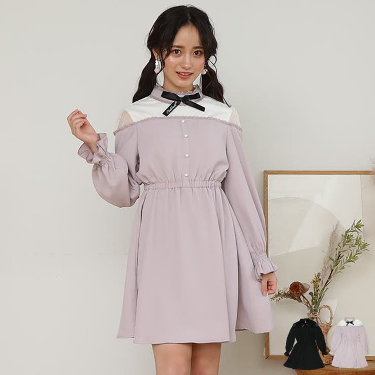 Pinkhunt 肩チュール切替 ワンピース 7551k 冬物 品番 Bydk Babydoll ベビードール のキッズファッション通販 Shoplist ショップリスト