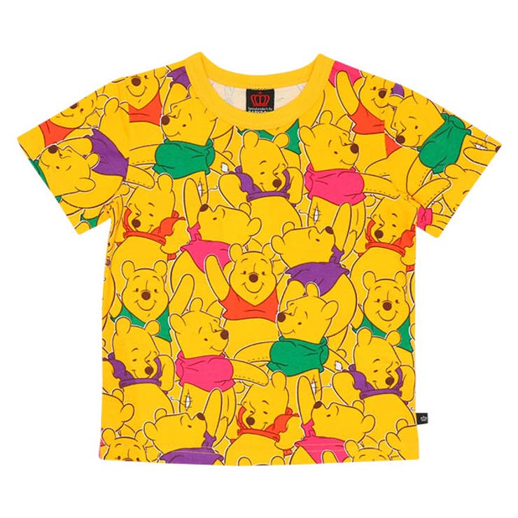 ディズニー 総柄 Tシャツ プーさん 塗り