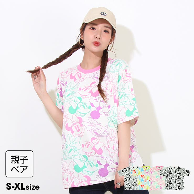 親子お揃い ディズニー 総柄Tシャツ 8391A[品番:BYDK0005969