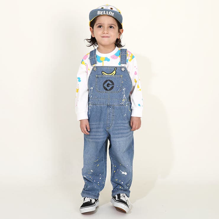 親子お揃い ミニオン ペイントデニムサロペットパンツ 9079K | BABYDOLL | 詳細画像3 