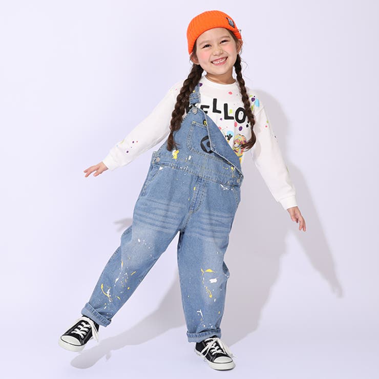 親子お揃い ミニオン ペイントデニムサロペットパンツ 9079K | BABYDOLL | 詳細画像9 