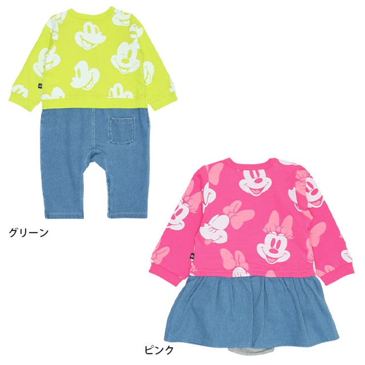 ディズニー 総柄デニム切替ロンパース 9228B[品番：BYDK0006419]｜BABYDOLL（ベビードール）｜キッズファッション通販 ...