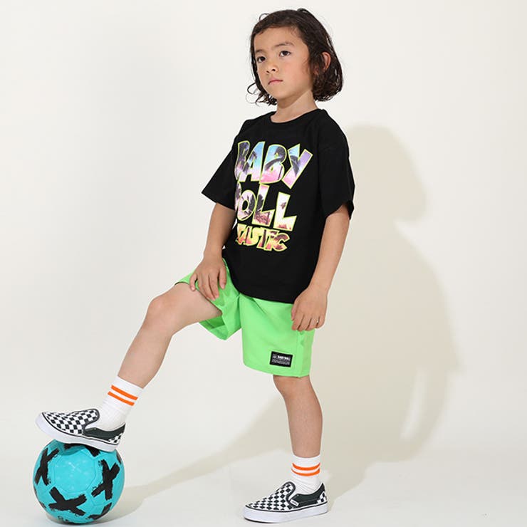 親子お揃い 転写ロゴTシャツ 9519K[品番：BYDK0006755]｜BABYDOLL