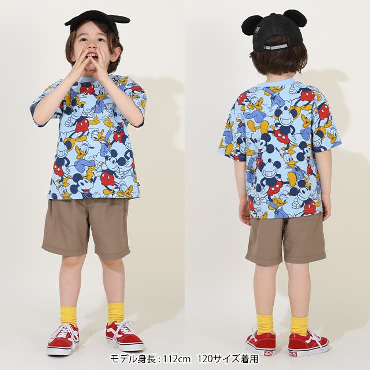 親子お揃い ディズニー 総柄Tシャツ 9532K[品番：BYDK0006745