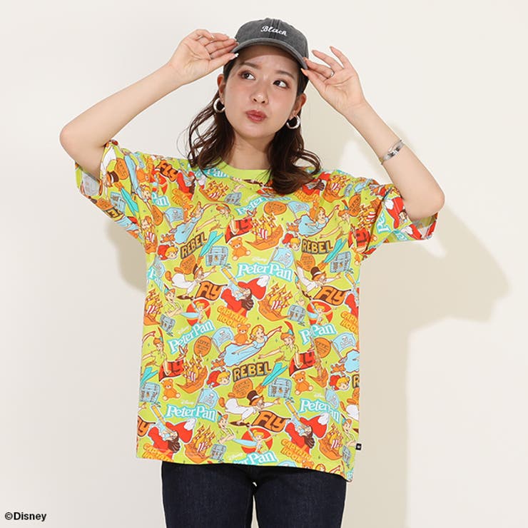 親子お揃い ディズニー ステッカー風総柄Tシャツ 9534A | BABYDOLL | 詳細画像9 