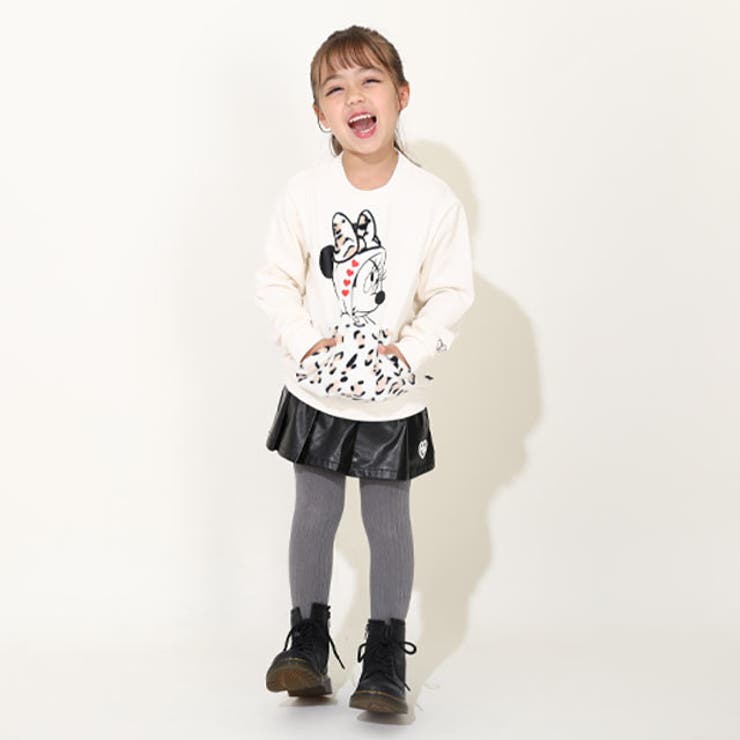 wcj レオパードニットスカート　ディズニー　ミッキー　ミニー　完売品 WCJ レオパードニットスカートディズニーミッキー ミニースカート