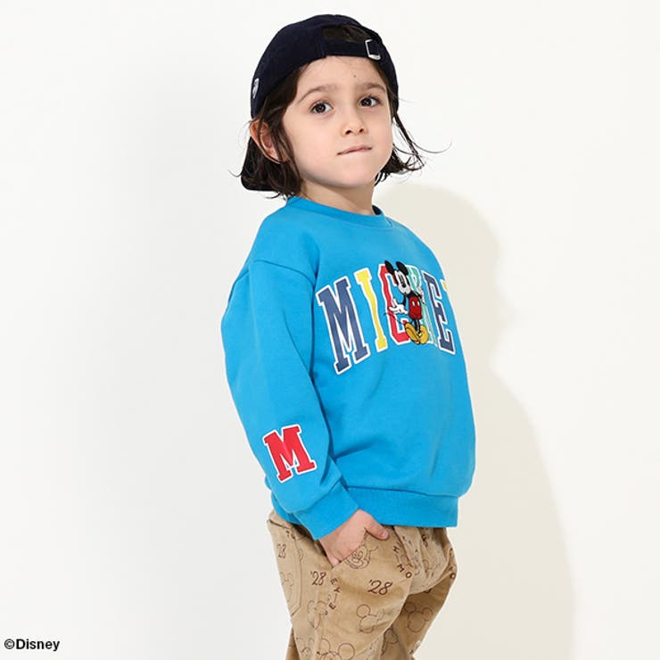 親子お揃い ディズニー カラフルロゴ トレーナー 0044K[品番