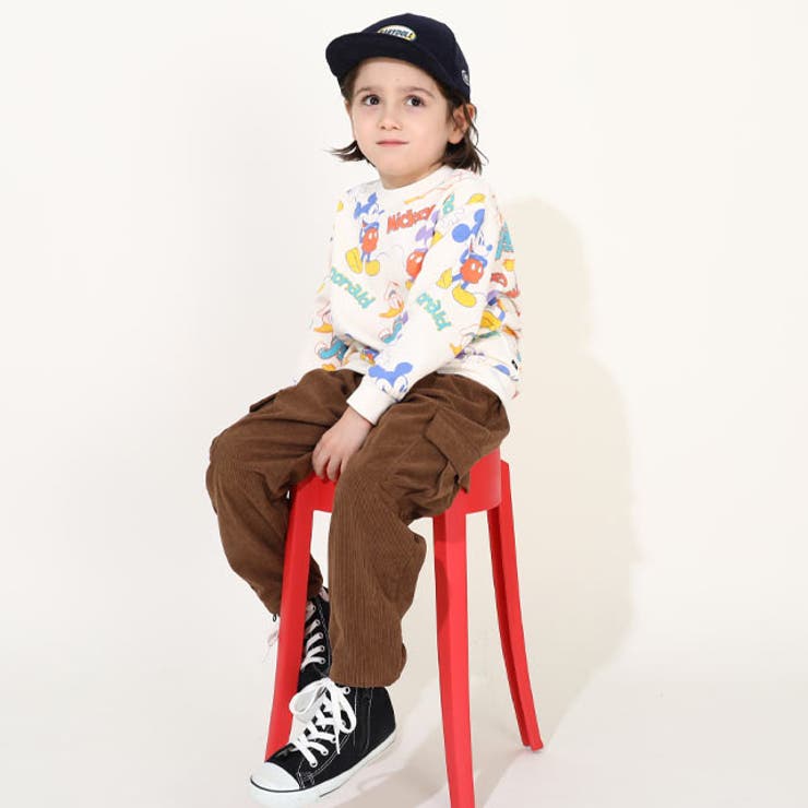 親子お揃い ディズニー 総柄トレーナー 0127K[品番：BYDK0007126