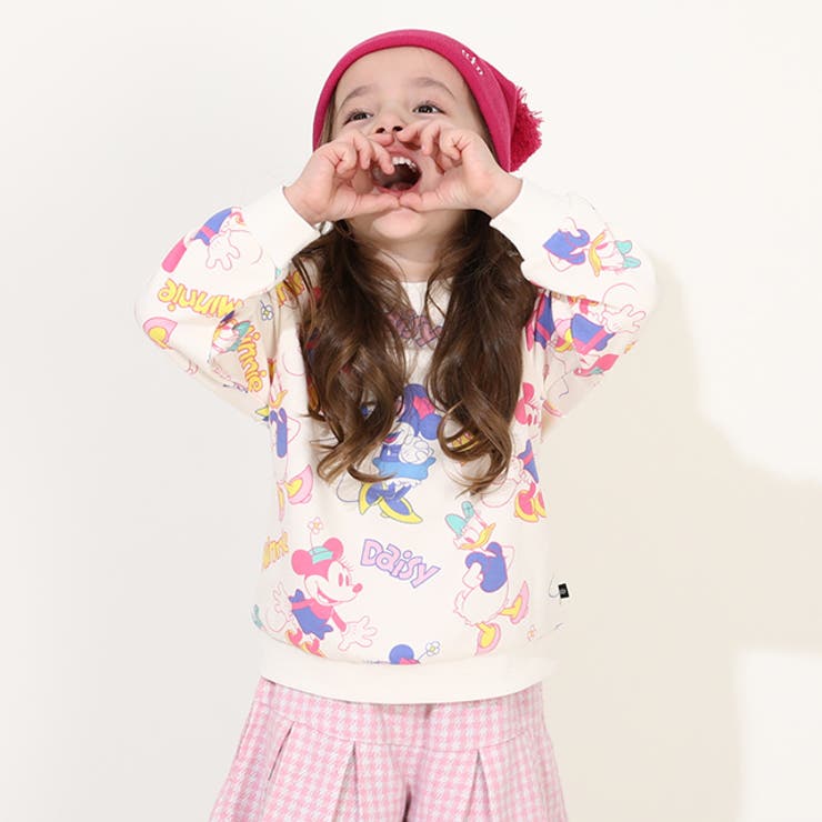 親子お揃い ディズニー 総柄トレーナー 0127K[品番：BYDK0007126