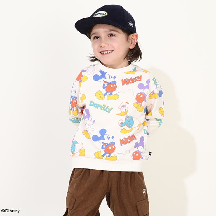 親子お揃い ディズニー 総柄トレーナー 0127K[品番：BYDK0007126