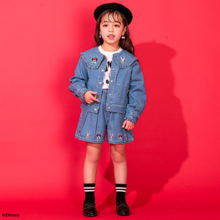 ディズニー デニムキュロットショートパンツ 0193K[品番：BYDK0007139