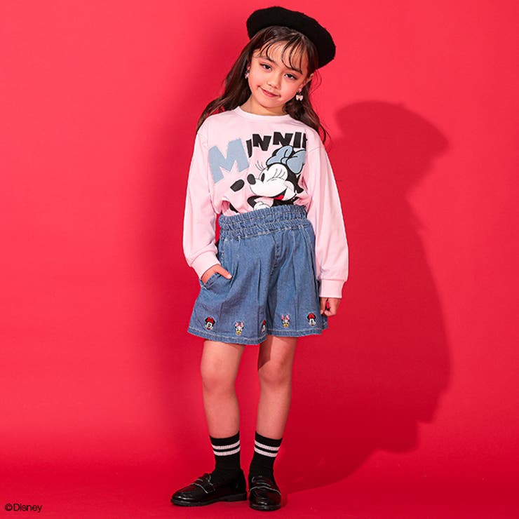 ディズニー デニムキュロットショートパンツ 0193K[品番：BYDK0007139