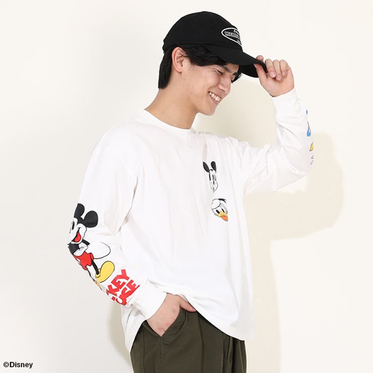 親子お揃い ディズニー 袖キャラクタ ーロンT 0199A[品番：BYDK0007199  