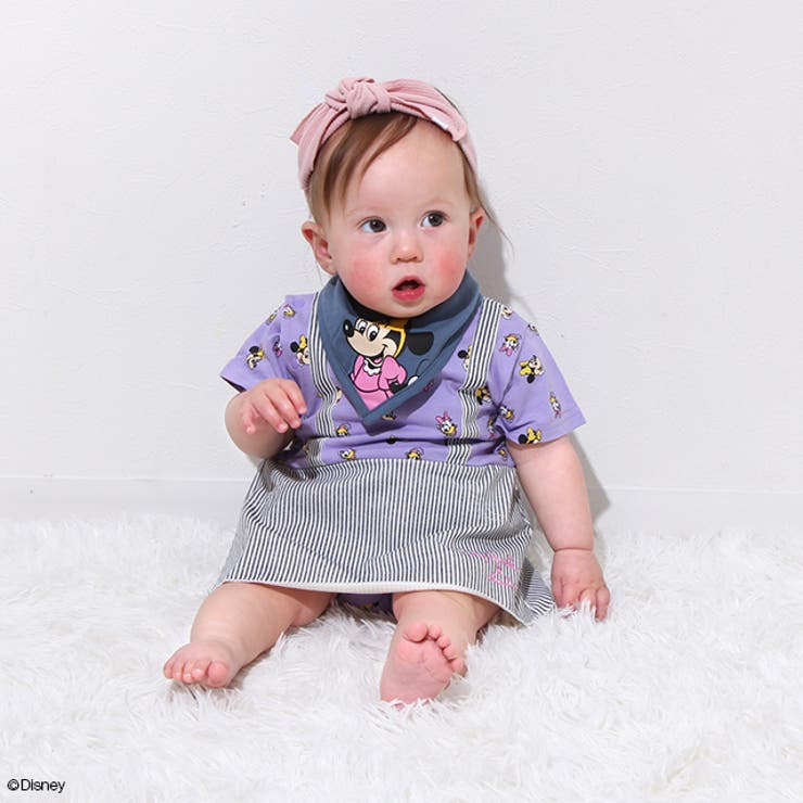 ディズニー スタイ付サロペットロンパース 0293B[品番：BYDK0007216