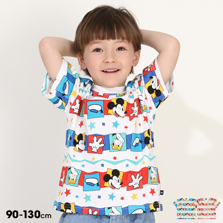 ディズニー キャラクター総柄Tシャツ 0301K[品番:BYDK0007255 ディズニー キャラクター総柄Tシャツ 0301K[品番:BYDK0007255