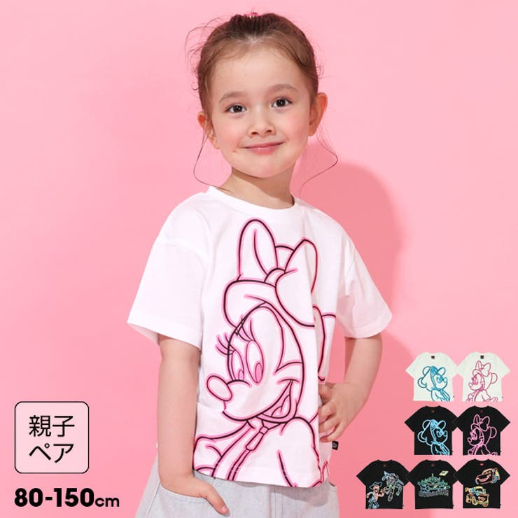 親子お揃い ディズニー ネオンキャラクターTシャツ 0322K | BABYDOLL | 詳細画像1 