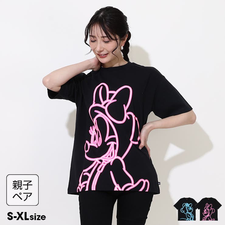 親子お揃い ディズニー ネオンキャラクターTシャツ 0322A | BABYDOLL | 詳細画像1 