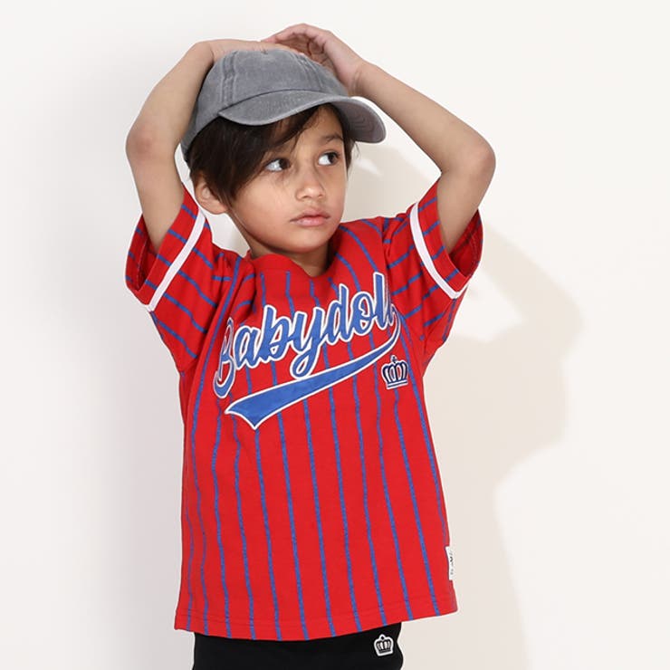 ストライプユニフォームTシャツ 0384K（ボトムス別売）[品番