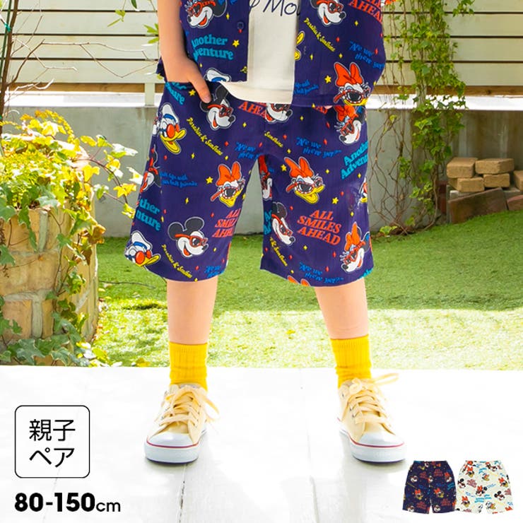 親子お揃い ディズニー リゾート総柄ハーフパンツ 0476K | BABYDOLL | 詳細画像1 