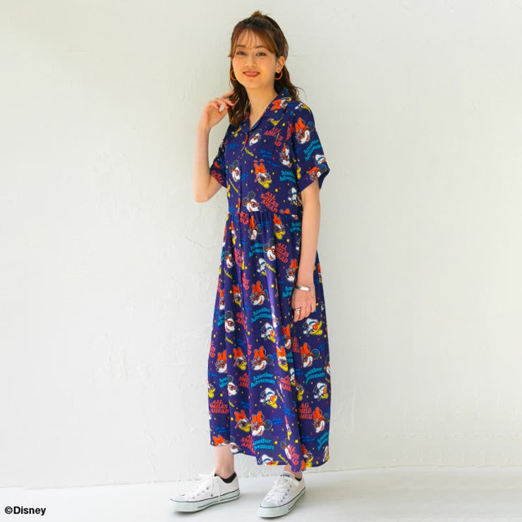 親子お揃い ディズニー リゾート総柄ワンピース 0477A[品番 親子お揃い ディズニー リゾート総柄ワンピース 0477A[品番