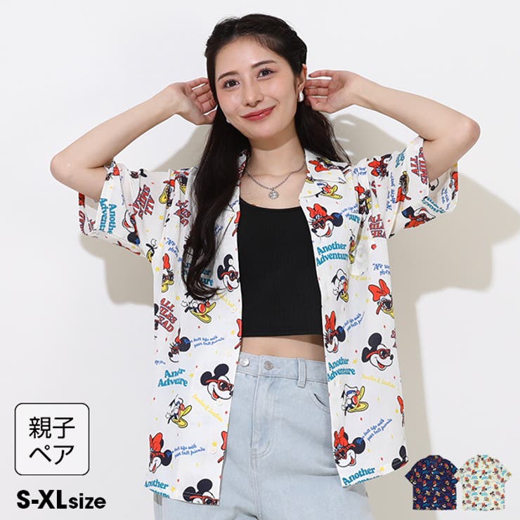 親子お揃い ディズニー リゾート総柄シャツ 0479A[品番：BYDK0007368